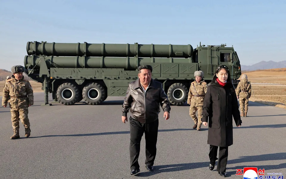 The pair directed the testing of a large-caliber rocket launch system in an undisclosed location at the end of last month