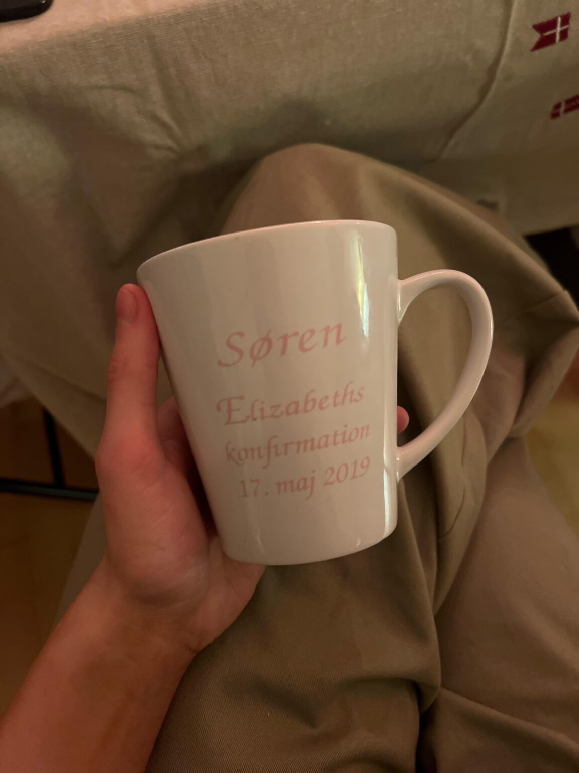 My roomie has this cup from recycling. Is Elizabeth or other guests from her confirmation on the line?