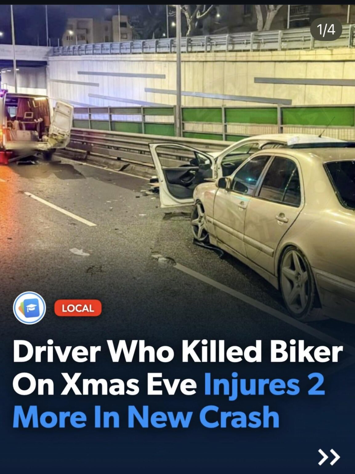 How was the driver who allegedly caused a fatal crash on Christmas Eve not arrested or kept in custody before later injuring two more people, and how does Maltese law handle cases like this?