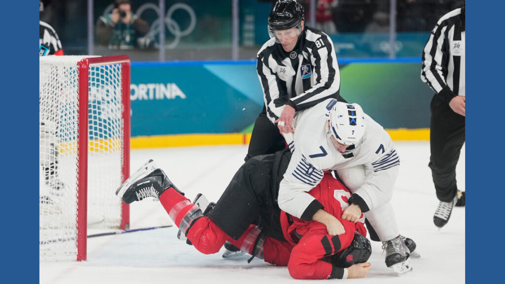 The France player who fought Tom Wilson has been suspended for the rest of the Olympics
