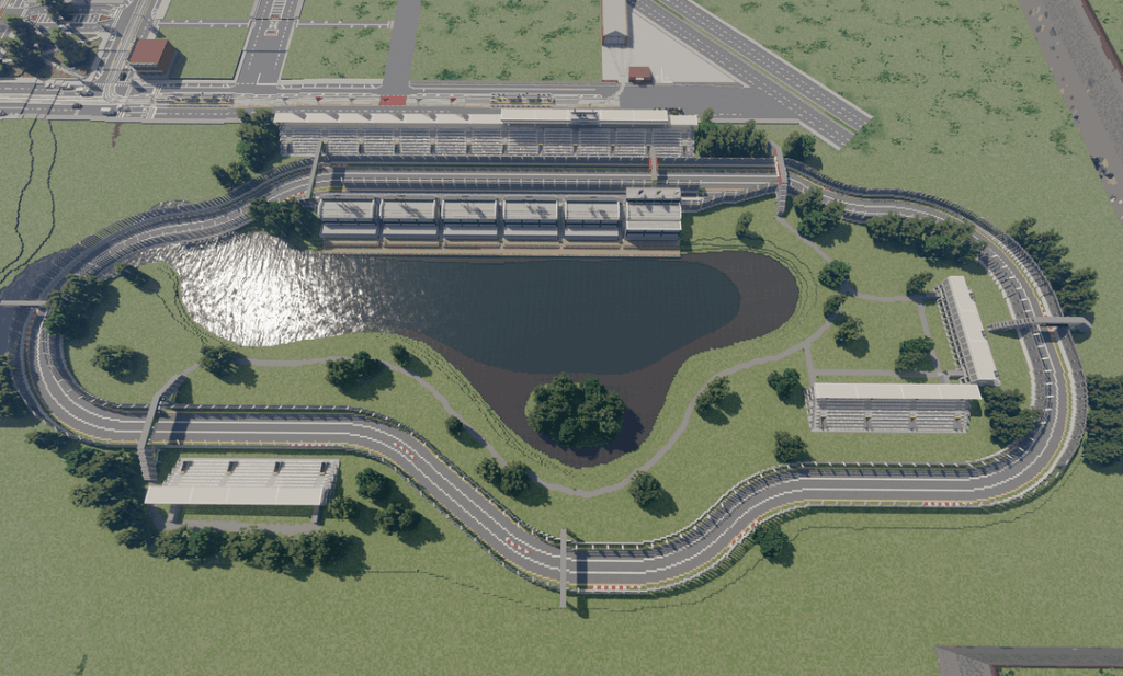 I spent my summer school holidays building the F1 Albert Park Circuit in Minecraft!