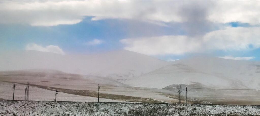 Snow near Askeran, Karabakh region