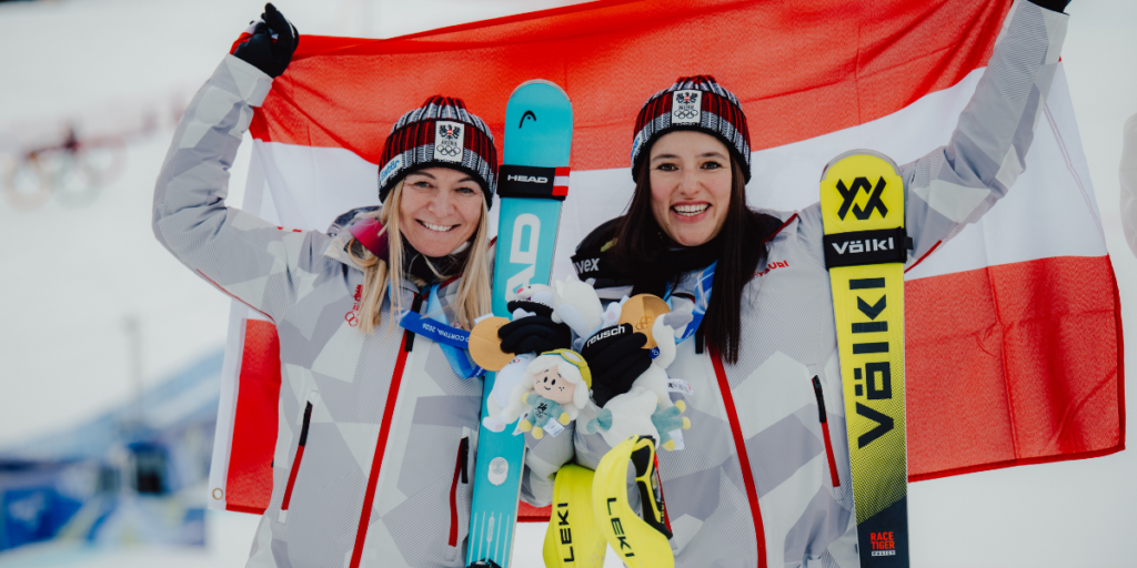 Austria Wins Historic Women’s Olympic Team Combined as USA2 Earns Bronze