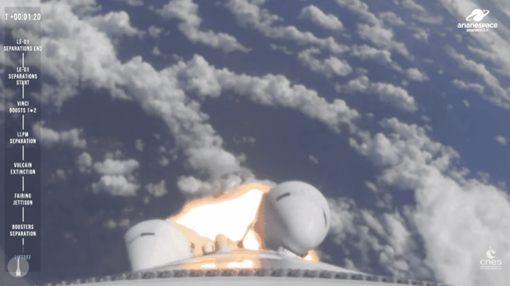 Ariane 6: complete success for the first mission of the European rocket in four-propeller version, which put 32 satellites into orbit