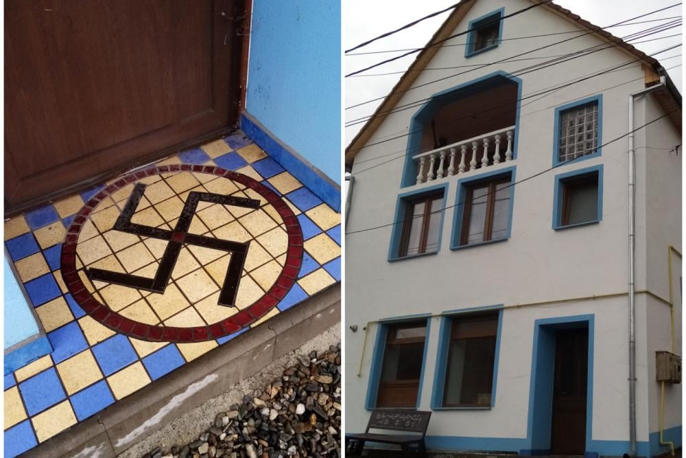 Four months in prison, without execution, for the man who printed his swastika on the entrance of the house in Agnita and displayed Hitler in the window of the house in Sibiu
