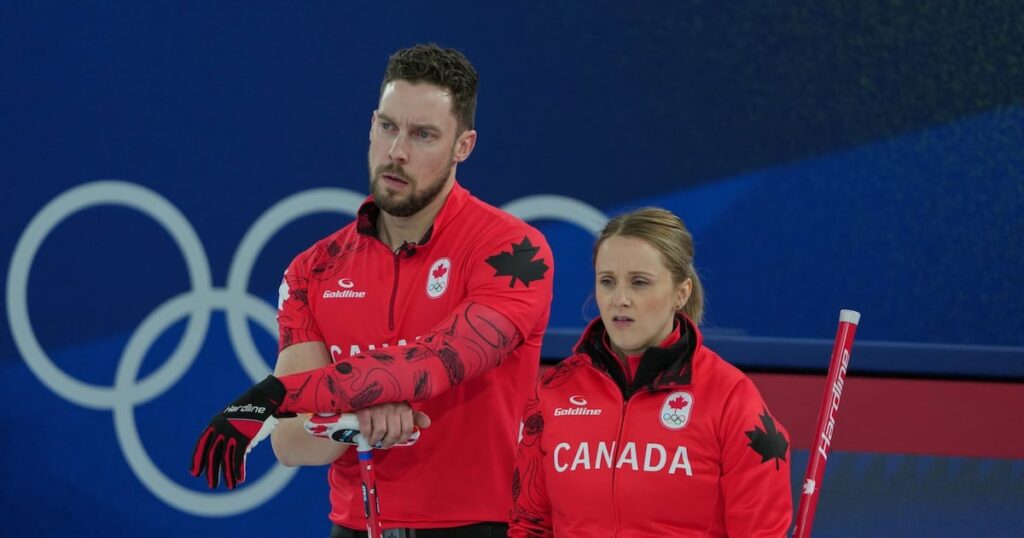 Canada's mixed doubles curling team defeats Norway in round-robin play at Olympics