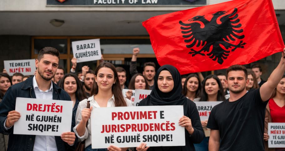 Albanian students in the Republic of Macedonia demand respect for linguistic and constitutional equality