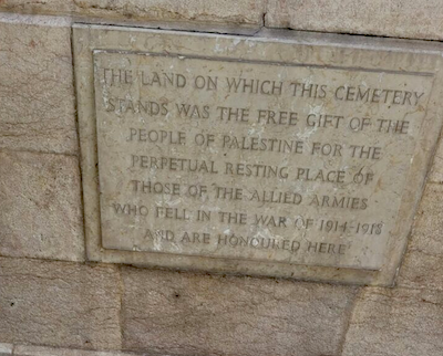 The Palestine war cemetery legend 