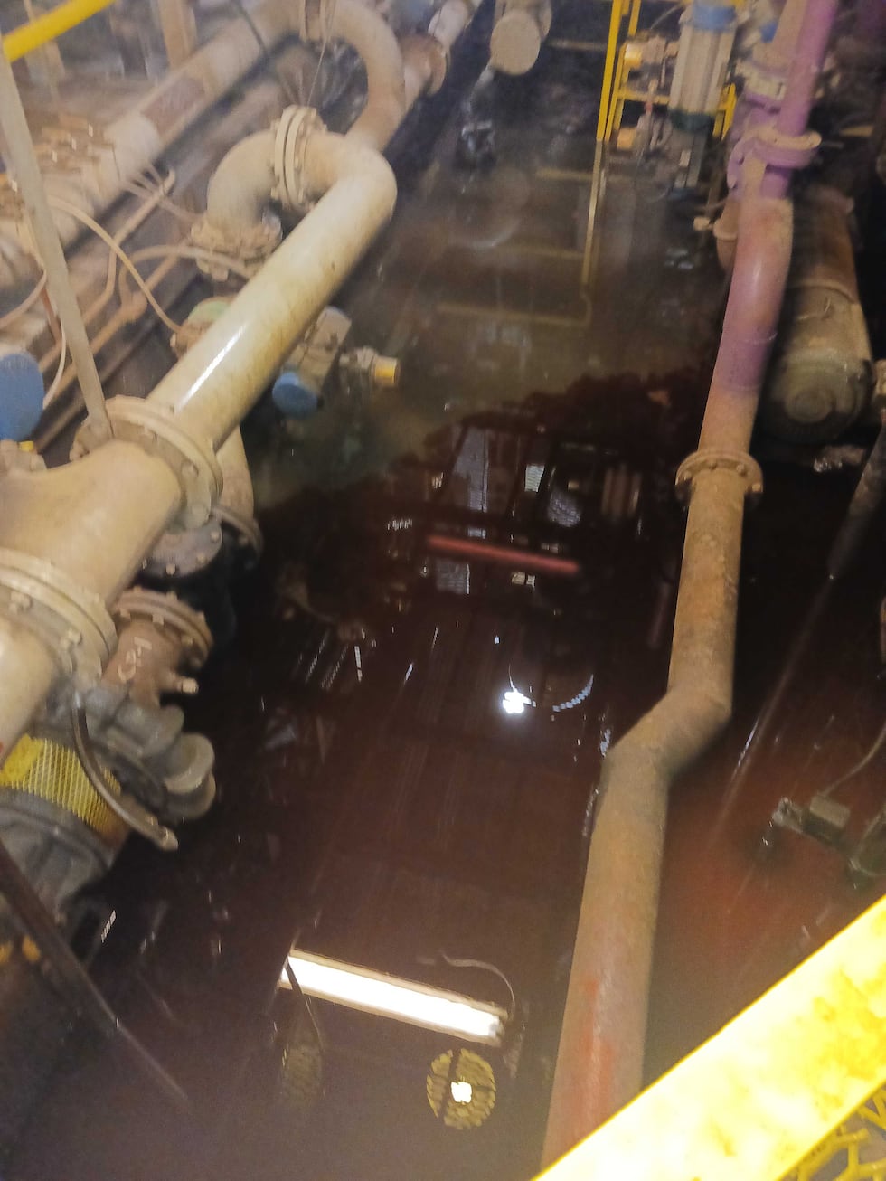 This photo was submitted to FOX 12 from a former Stella-Jones employee, who says chemical...
