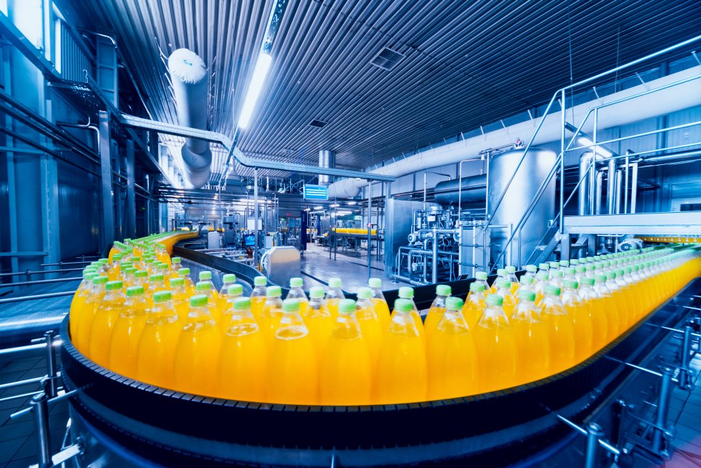 Food and beverage manufacturing stock image, courtesy of Shutterstock