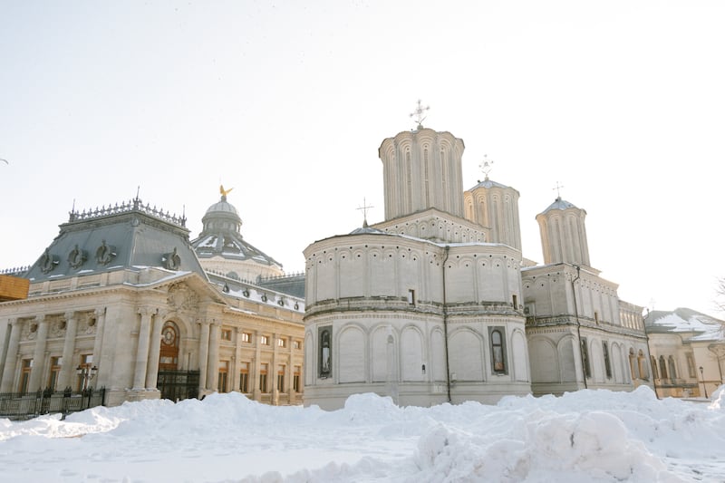 The National Cathedral in Bucharest, Romania.