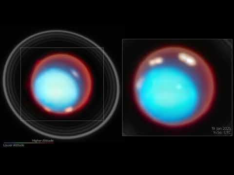 FR Uranus Time-Lapse Rotation — James Webb Space Telescope — January 2025