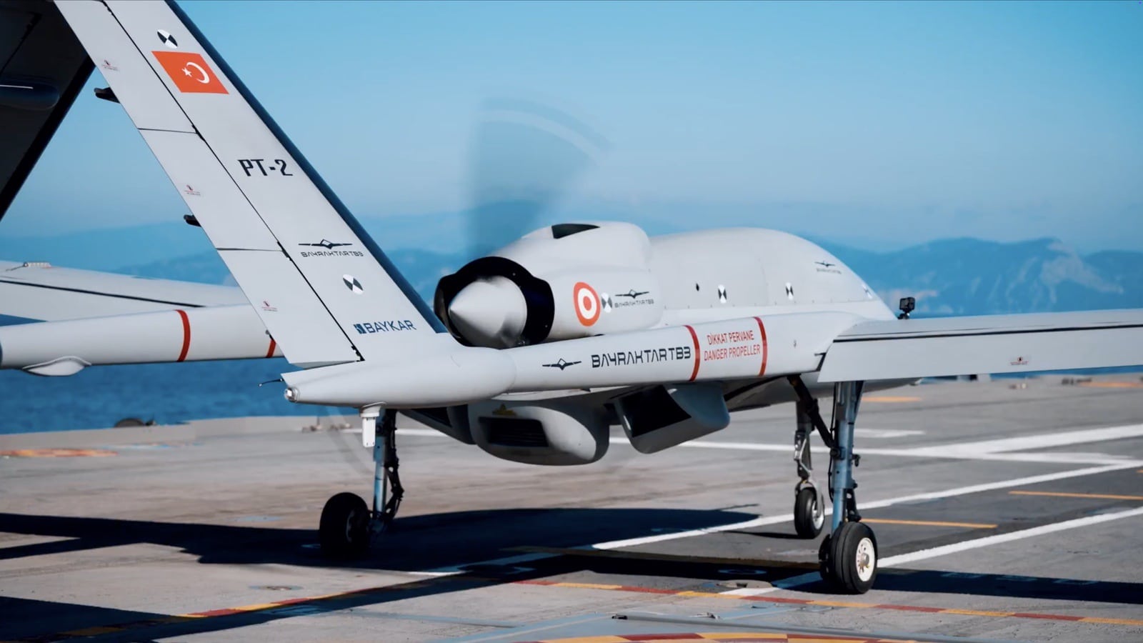 Historic First: Bayraktar Tb3 Drone Successfully Operates From Tcg Anadolu Ship