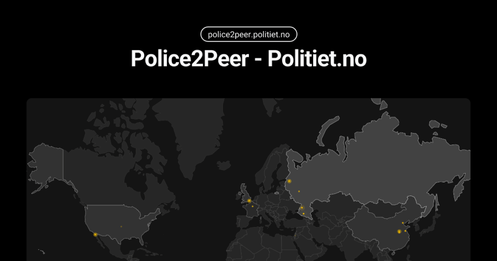 Interactive map by the Norwegian police showing live people trying to download what they think is CSAM