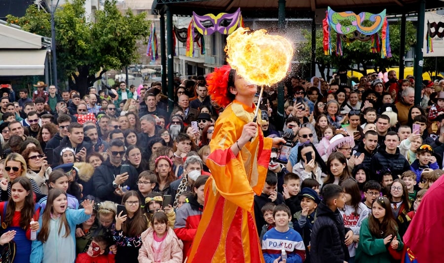 Lamia, celebrating the grand finale of the city's carnival festivities