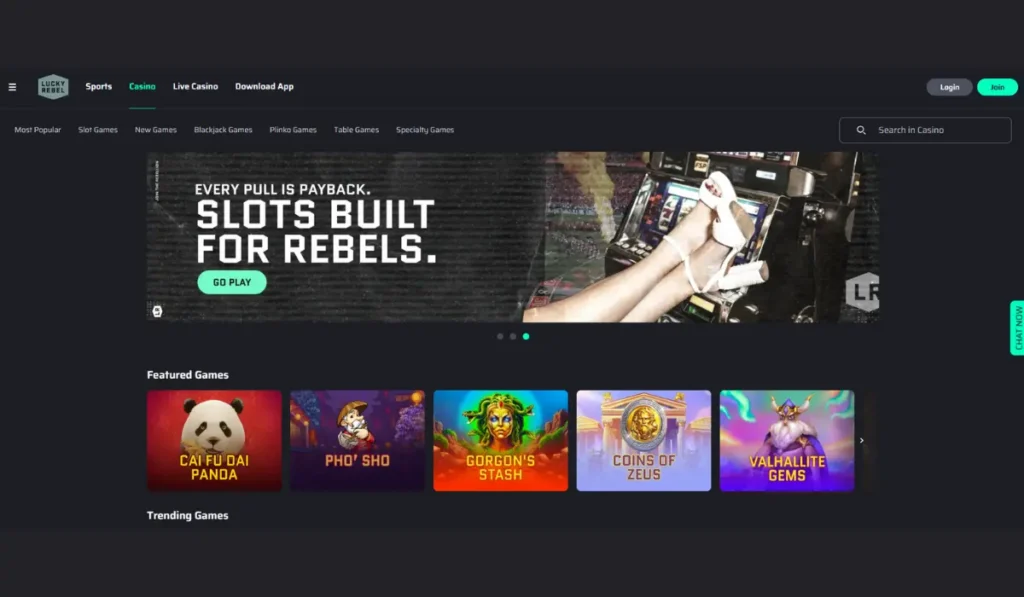 Lucky Rebel Casino With No KYC And Fast Payouts