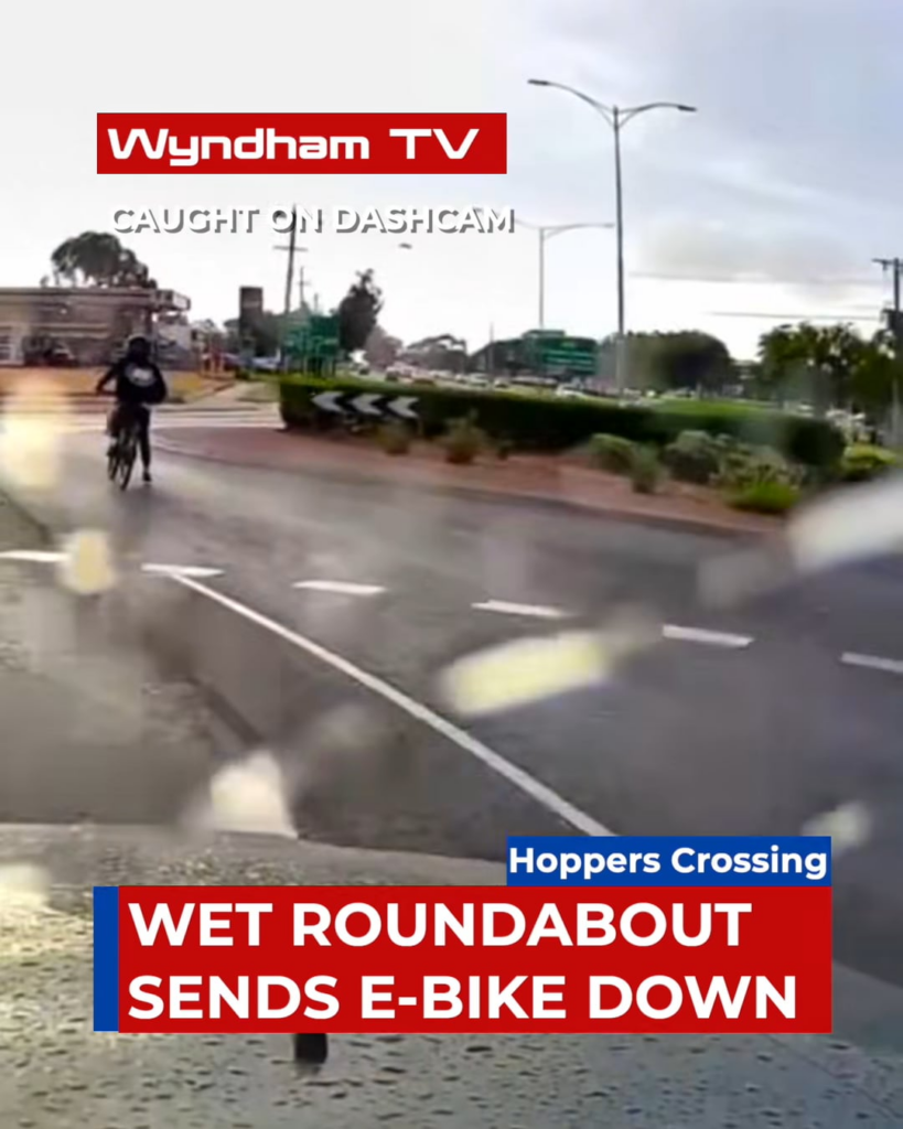 Illegal electric bike crashes at roundabout in Hoppers Crossing