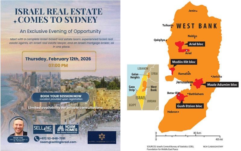 Israel lobby sells stolen Palestinian land to Australian investors - Michael West