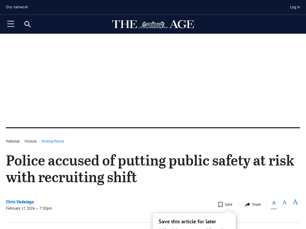 Police accused of putting public safety at risk with recruiting shift