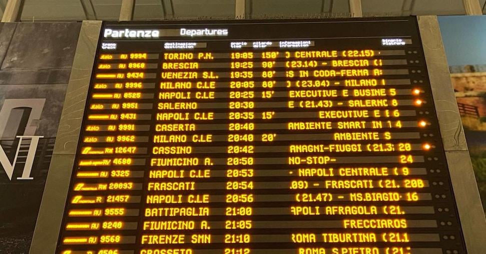 More malicious acts, delays of up to 120 minutes on the Naples-Rome high speed train