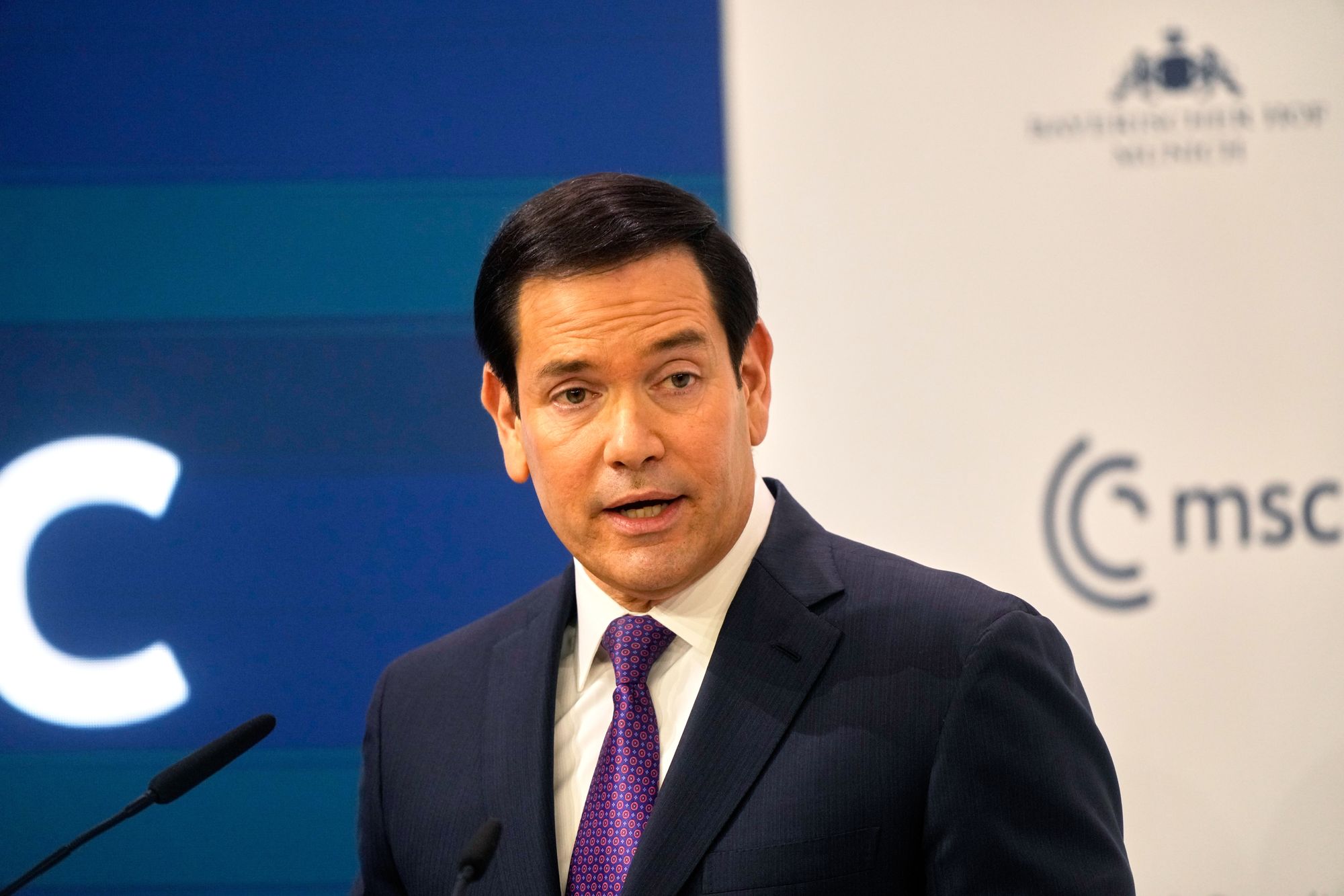 Marco Rubio speaking at the Munich Security Conference