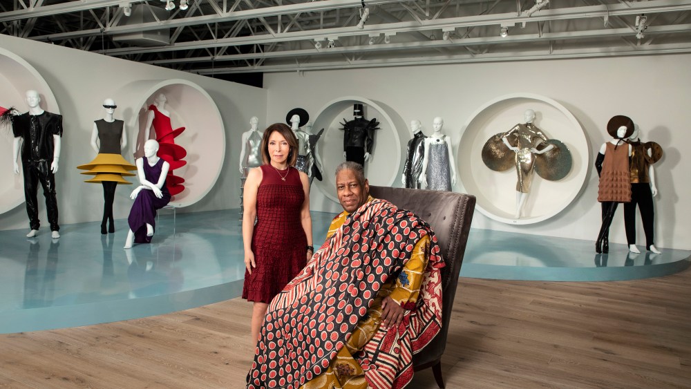 Savannah College of Art and Design President Paula Wallace with Andre Leon Talley at SCADfash Pursuit of Future Exhibition