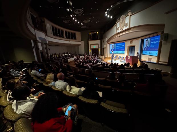 A crowd of roughly 200 attendees in early February attended the 42nd annual San Diego Economic Roundtable at the University of San Diego. (Phillip Molnar/The San Diego Union-Tribune)