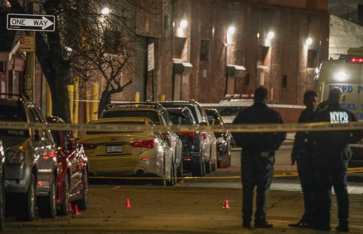 police at scene in Queens where man was shot