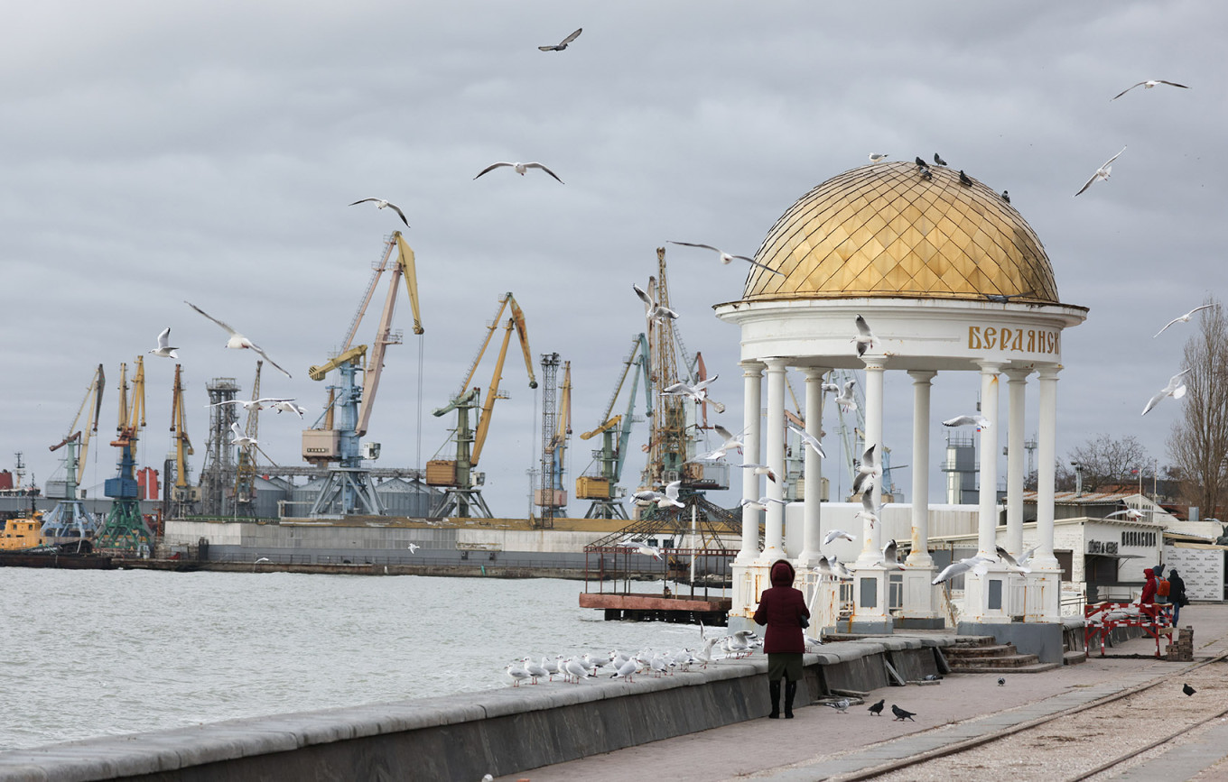 
					Cranes at the Port of Berdiansk.					 					Alexei Konovalov / TASS 				