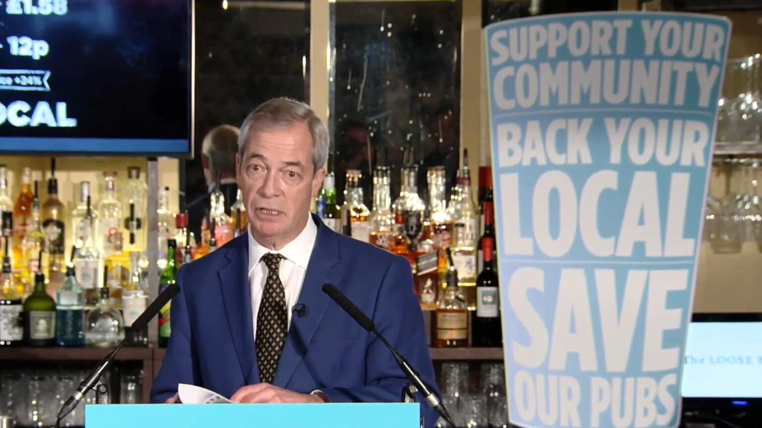 Nigel Farage wants to cut price of beer by reinstating two-child benefit cap