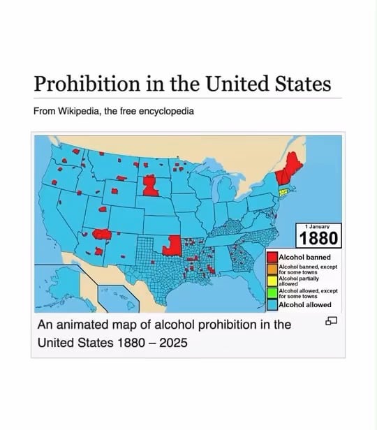 Now An animated map of alcohol prohibition in the United States 1880-2025