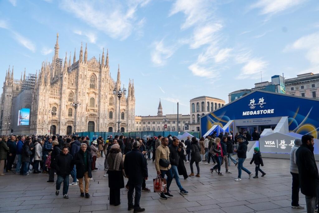 There isn't a full house in Milan for the Olympics