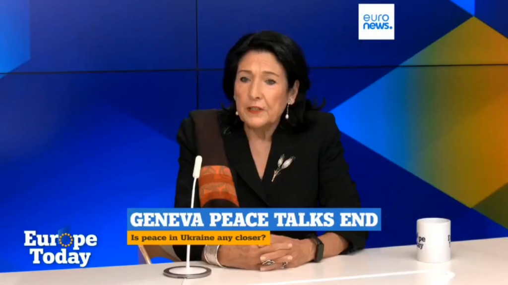 Georgia's Salomé Zourabichvili: All neighbors of Russia know it has been a constant invader, aggressor, and imperialist power that doesn't know where it's borders stop.