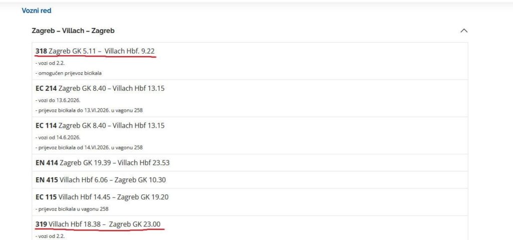 Good news for train lovers and all those who like to travel by train. HŽ introduced a new train to Villach and Ljubljana. From Zagreb at 5:11, in Ljubljana at 7:37, and in Villach at 9:22