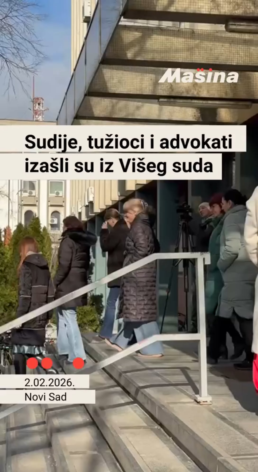Novi Sad prosecutors, judges and lawyers are protesting in front of the courthouse today