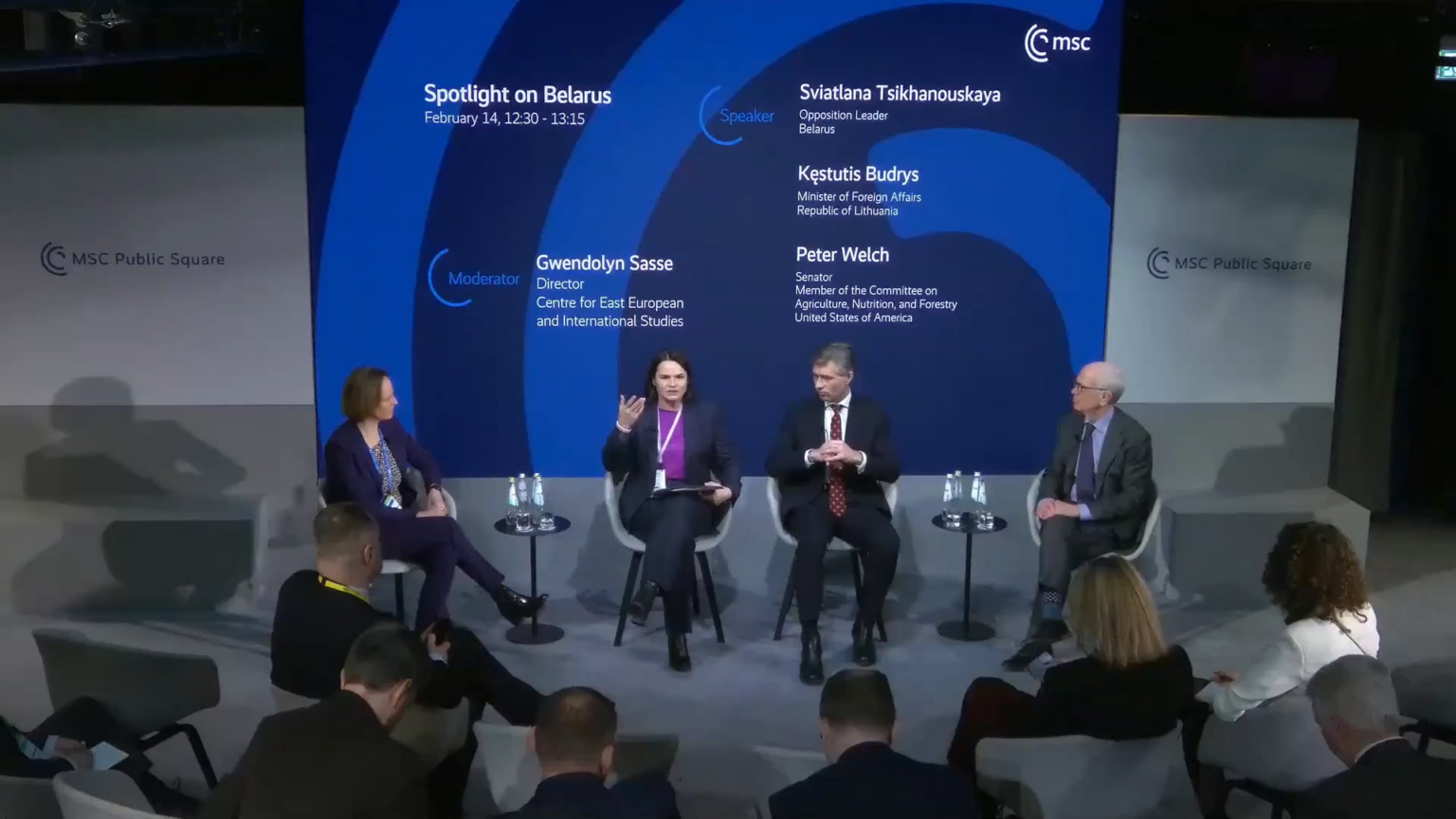 Sviatlana Tsikhanouskaya: The future of Belarus must be decided by its people, not imposed by dictators. We belong in the European family of nations and Belarus must be included in negotiations on peace in Ukraine. Without a free, democratic Belarus, there can be no lasting security in Europe. Sviatlana Tsikhanouskaya: The future of Belarus must be decided by its people, not imposed by dictators. We belong in the European family of nations and Belarus must be included in negotiations on peace in Ukraine. Without a free, democratic Belarus, there can be no lasting security in Europe.