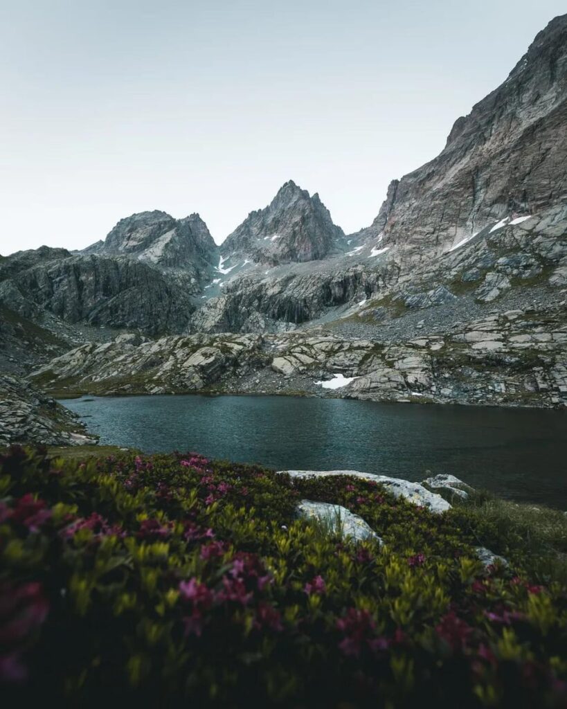 View of Monviso, Italian Alps