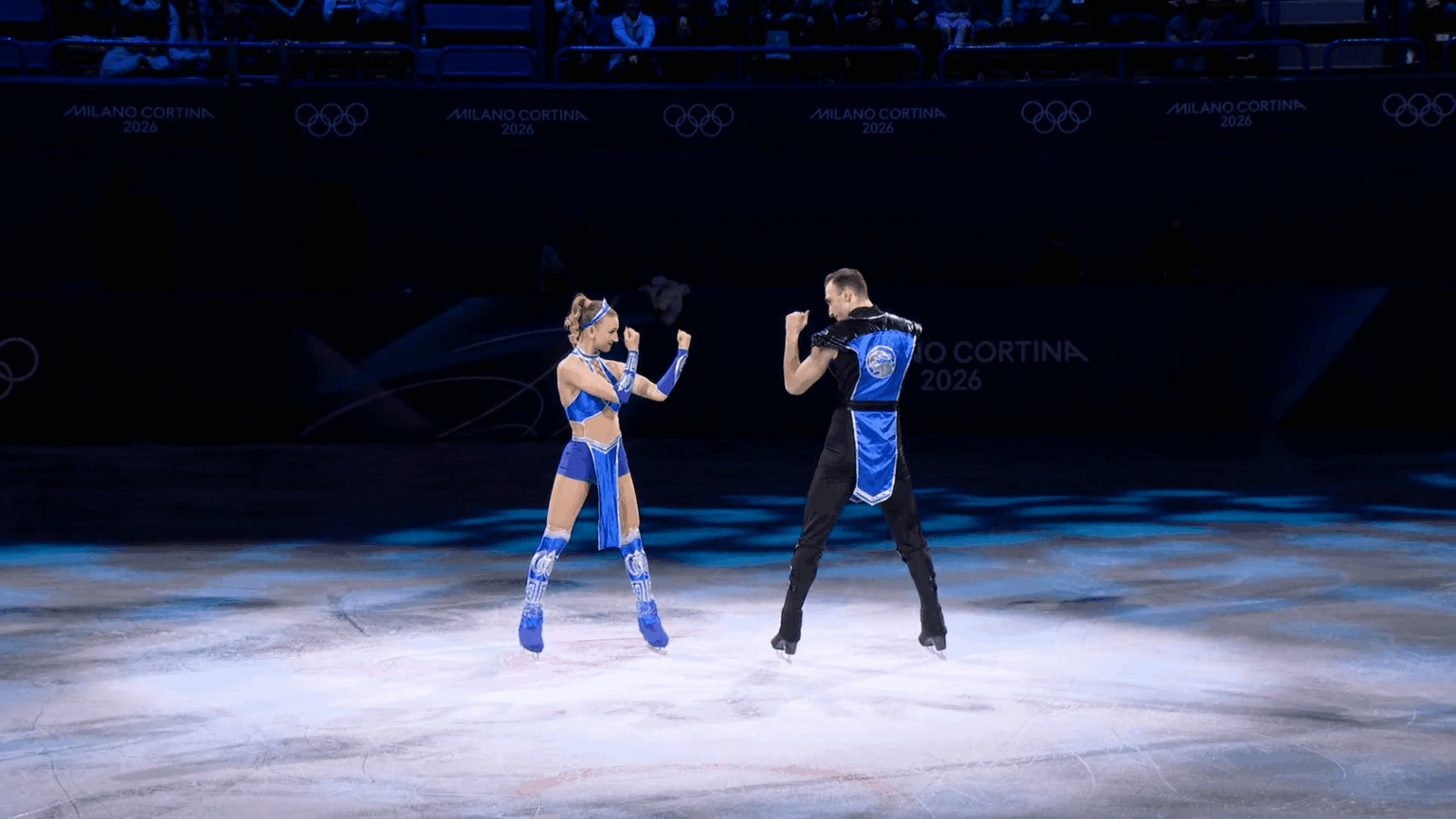 Anastasiia Metelkina and Luka Berulava's Mortal Kombat routine from the gala