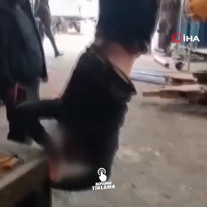 NSFW | In Ankara, three people who tied a mentally disabled citizen by his feet and hung him from a crane, and the boss who did nothing despite learning about the incident, were detained.