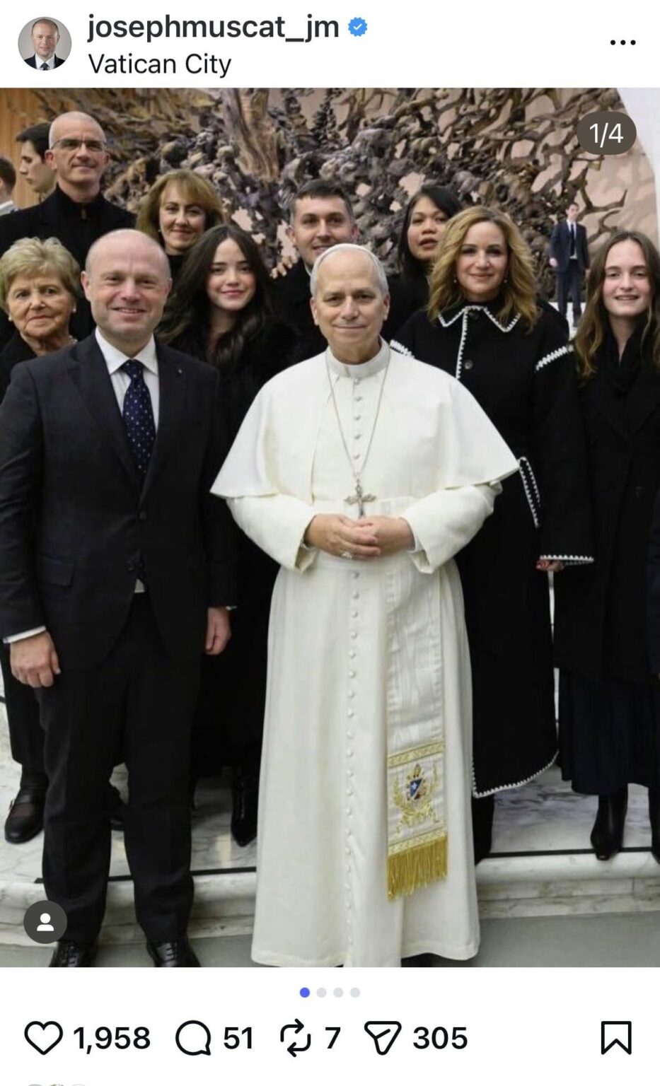 In what capacity did JM meet Pope Leo XIV?