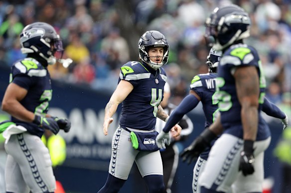 Michael Dickson playing for the Seattle Seahawks against the Arizona Cardinals in 2024.