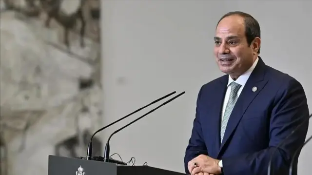 Egypt, Saudi leaders back Gaza ceasefire, reject Palestinian displacement flag