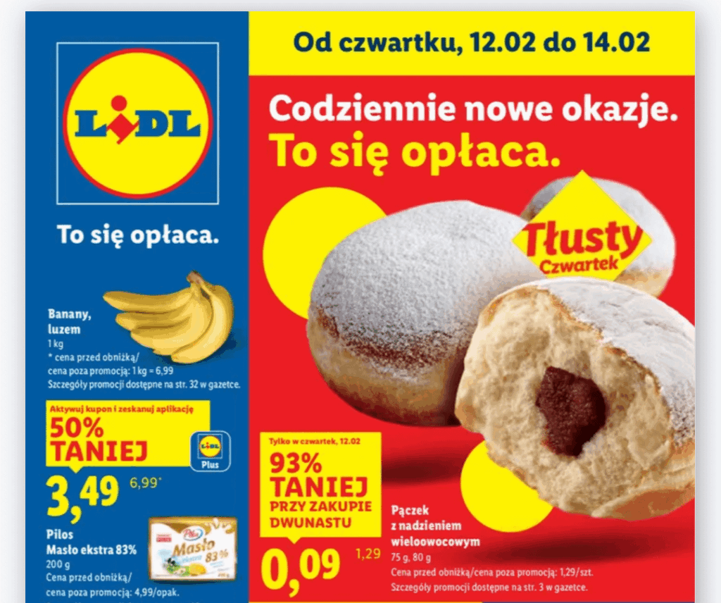 Corporate wars continue - Lidl changed the price of donuts for tomorrow from 9 to 5 groszy per piece (when buying 12)