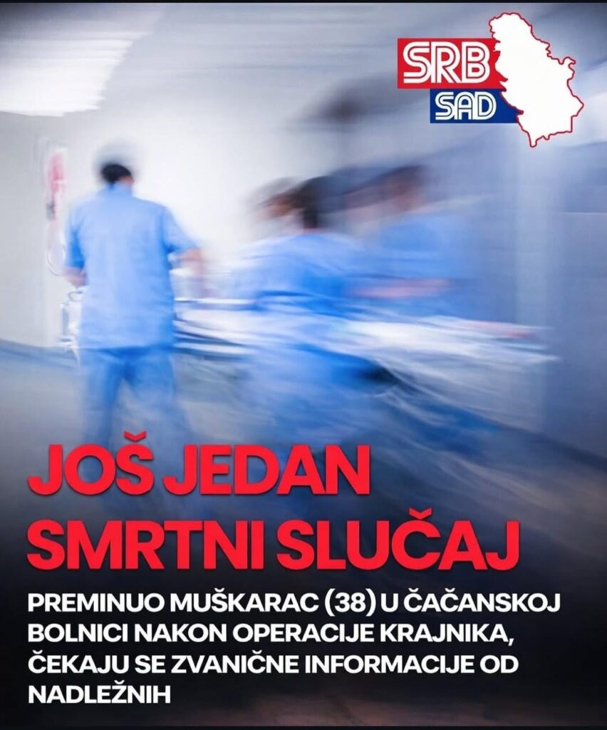 Another death after tonsillectomy in the Čačan hospital