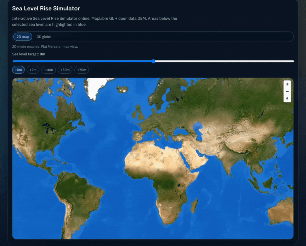 [OC] Sea level simulator visualization