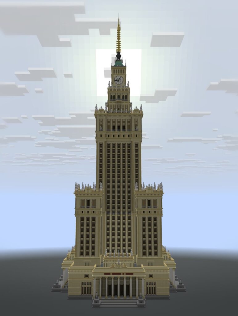 I built the Palace of Culture and Science in Warsaw in Minecraft