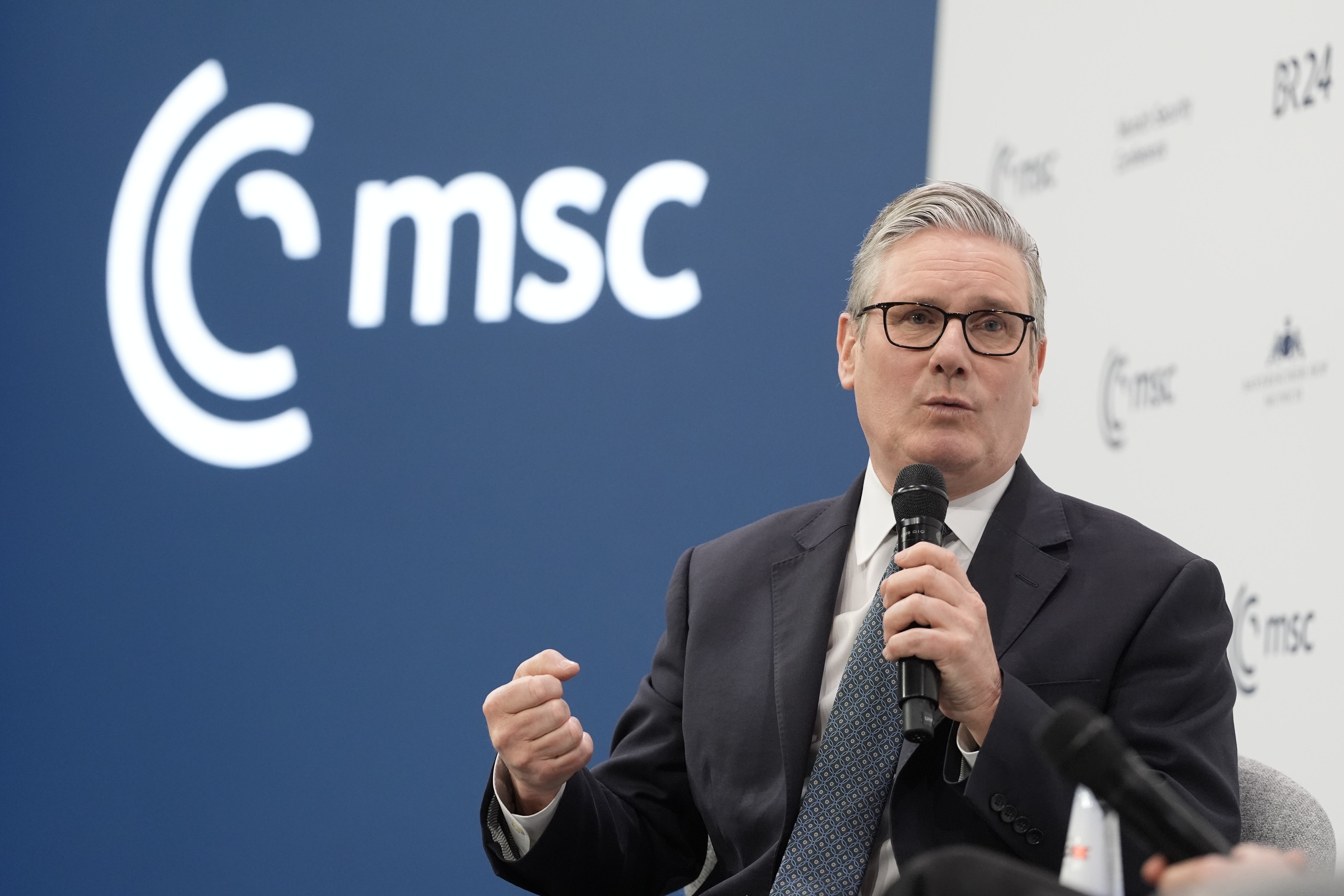 Sir Keir Starmer takes part in a panel discussion at the Munich Security Conference