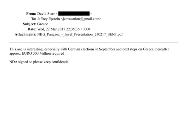Epstein and bankers, parliamentarians of various countries, investors discuss ways to exploit the crisis in Greece (2014-2016)