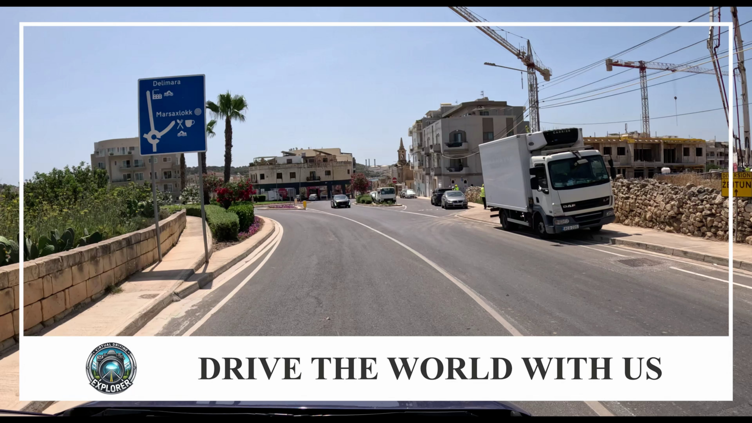 Driving through Marsaxlokk, Malta
