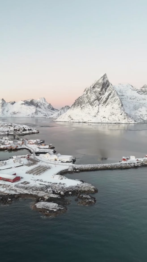 Dreamy landscapes covered in fresh snow📍Lofoten Norway